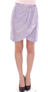Licia Florio Purple Viscose Above-Knee Wrap Skirt -   -  Licia Florio.